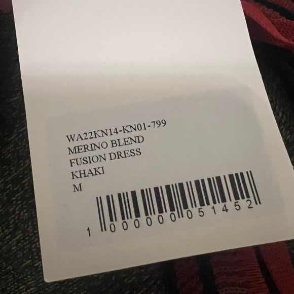 NWT Wales Bonner Fusion striped wool-blend knit green dress - Picture 5 of 9